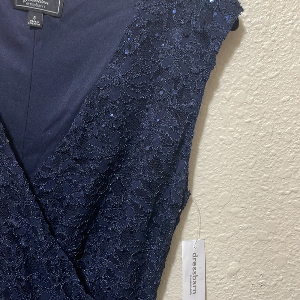 Dressbarn Collection Women's Sleeveless Navy Dress. Excellent Condition. Size 8. - Picture 5 of 12